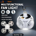 Solar-Powered Camping Fan & LED Light – Your Ultimate Outdoor Adventure Companion