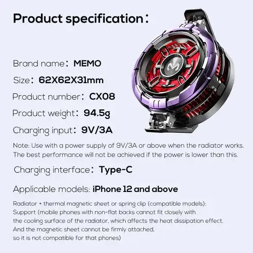 CX08 Pro Frozen Type Model Mobile Phone Cooler