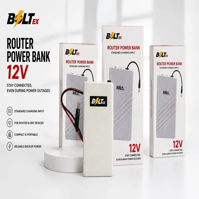 Boltex 12V Router Power Bank For internet Backup