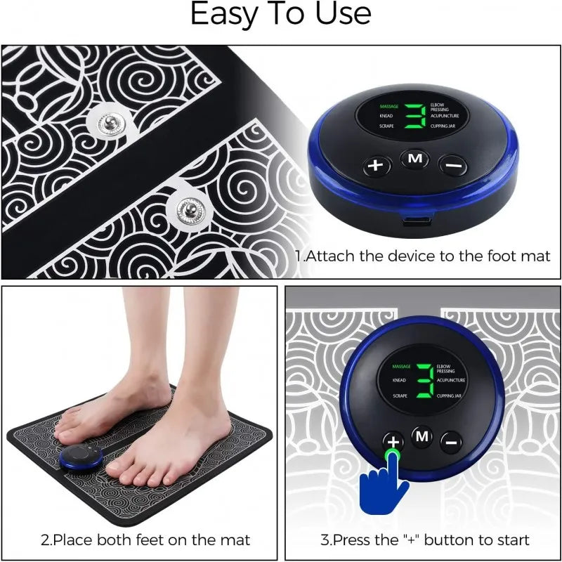 EMS Portable Electric Foot Massager Mat