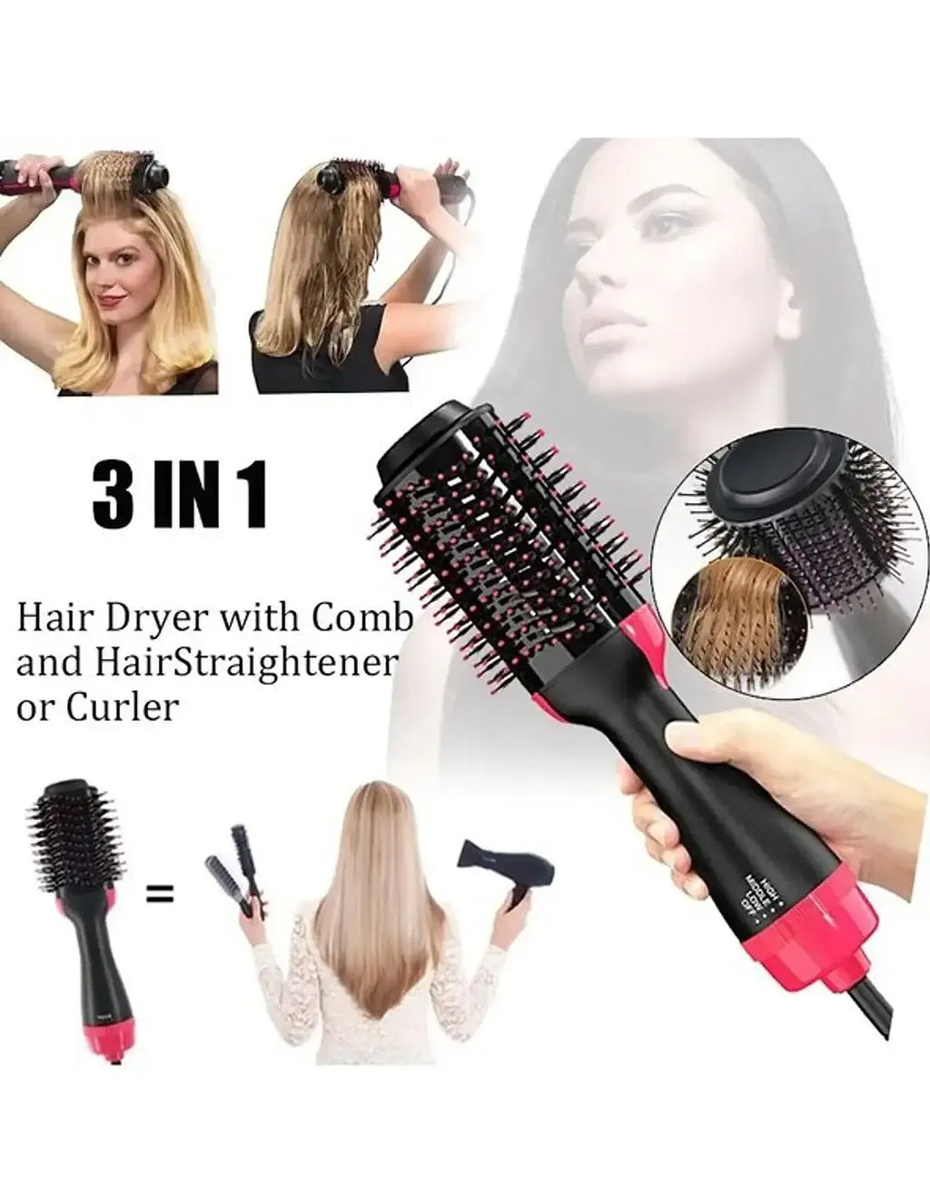 Professional Ionic Hair Dryer & Styler Brush