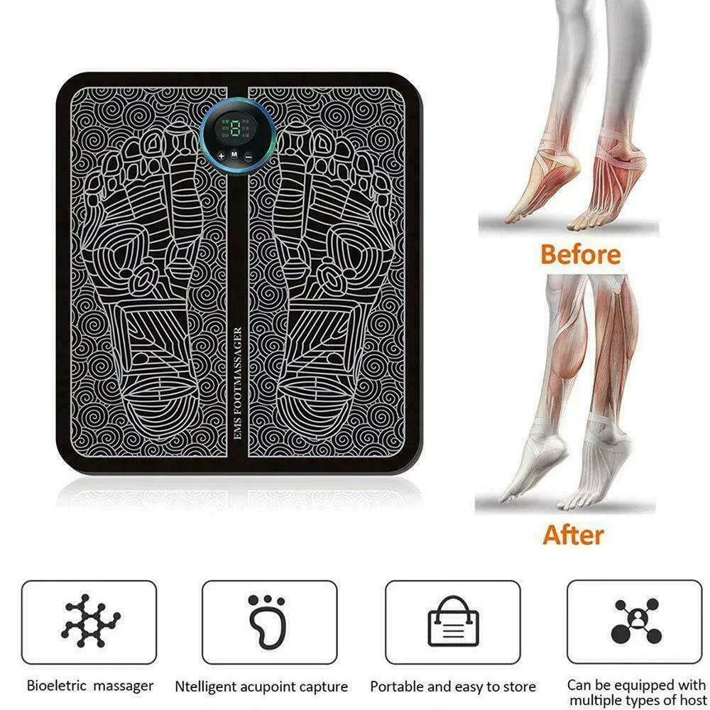 EMS Portable Electric Foot Massager Mat