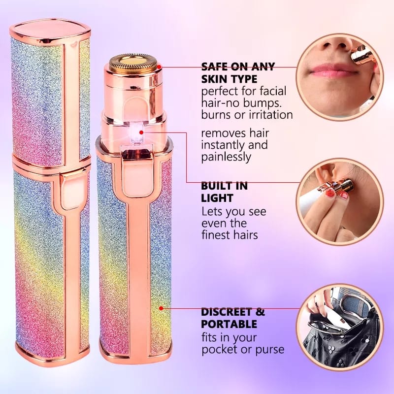 Eyebrow Trimmer | 2 In 1 Painless Brow Shaver Hair Remover Battery Operated Eyebrow Trimmer Facial Hair Remover