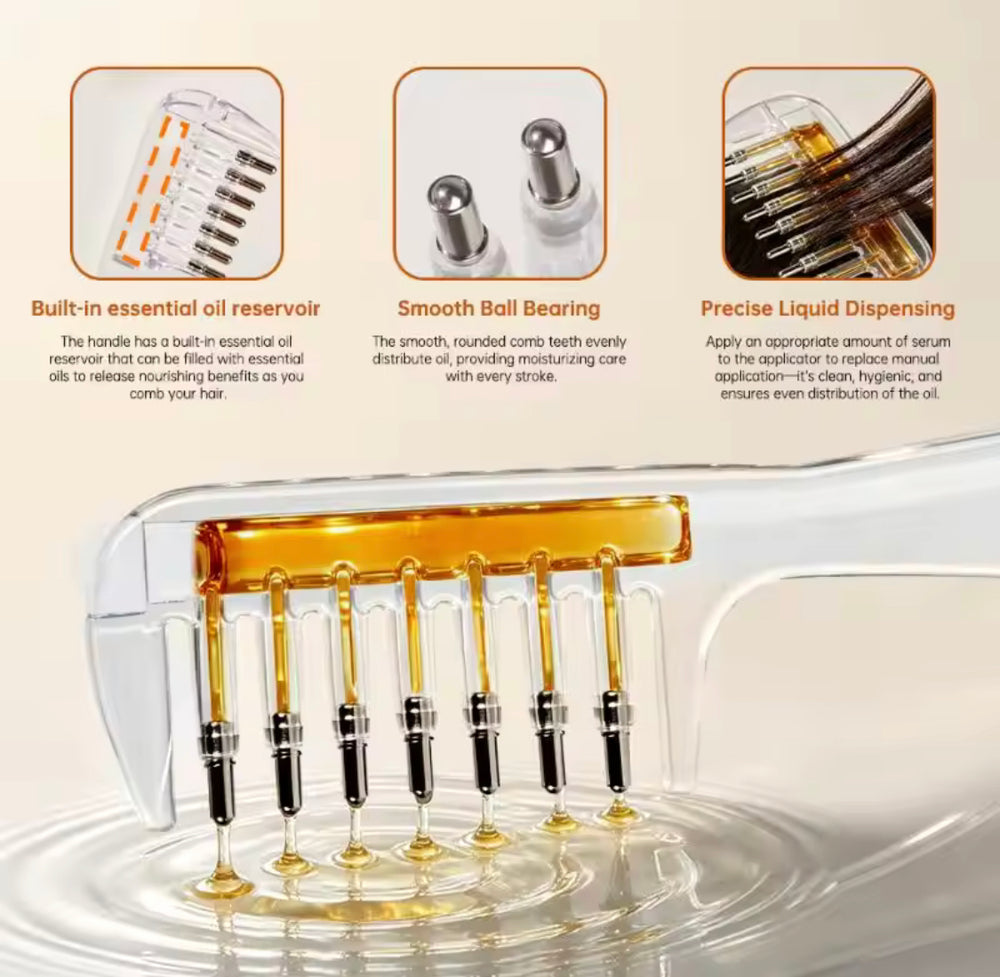 Transparent Scalp Oil Applicator Massage Comb-Free delivery nationwide.