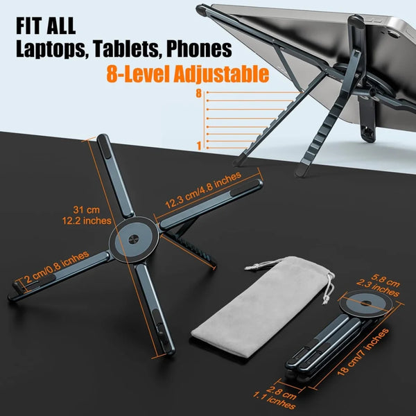 3-in-1 Foldable Magnetic Laptop,Tablet & Phone Stand-With free delivery 🚚