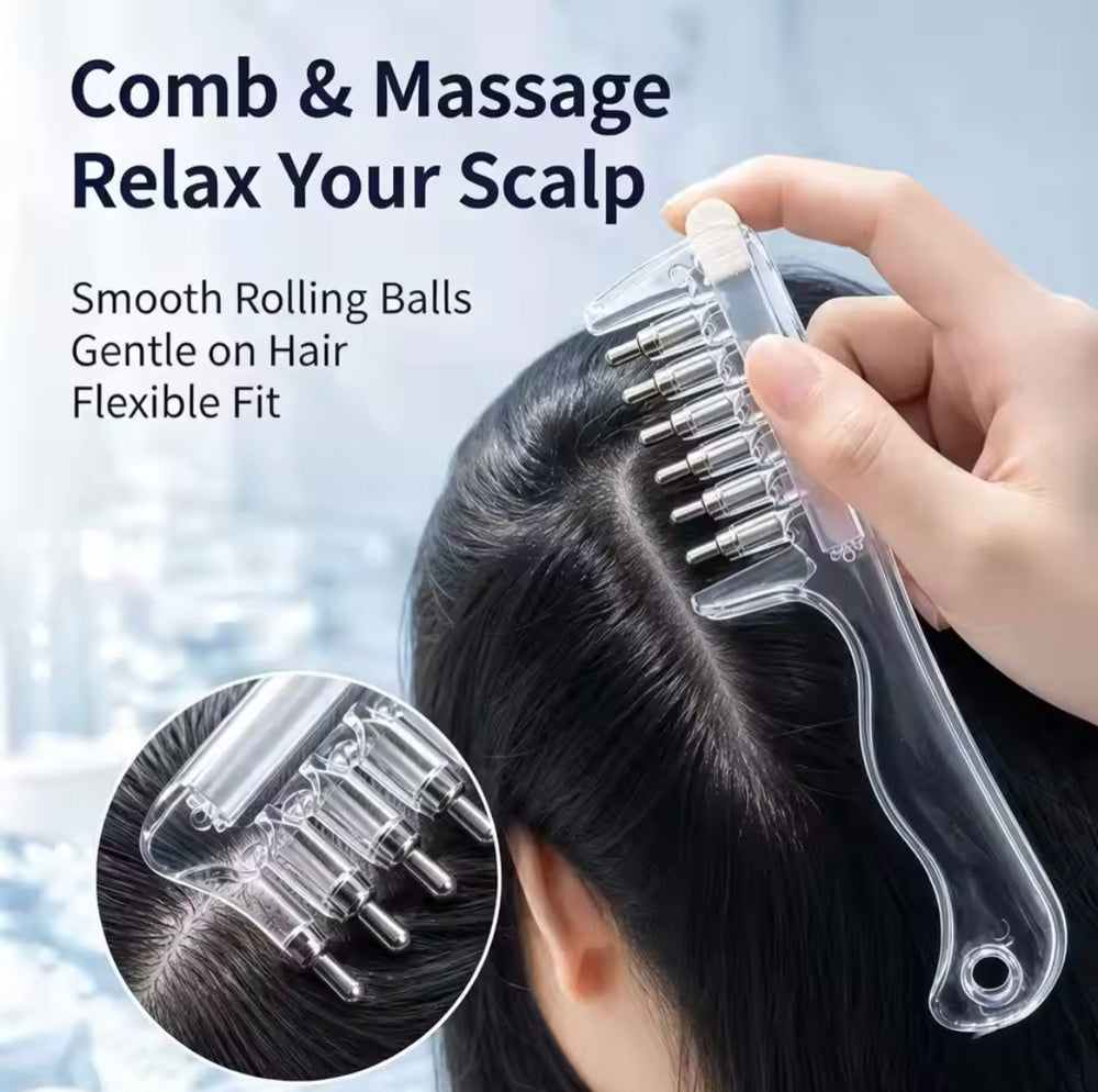 Transparent Scalp Oil Applicator Massage Comb-Free delivery nationwide.