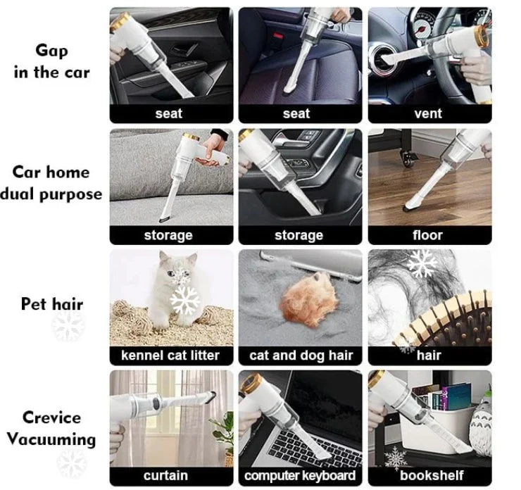 3 in 1 Portable Car Vacuum Cleaner And Blower ---- Enjoy Free shipping across Pakistan.